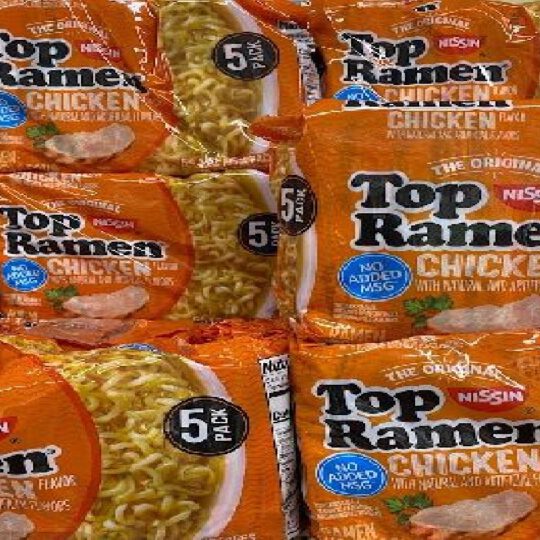 Nissin Top Ramen Noodle Soup Chicken Flavor 3 Ounce Packages - 5 Pack