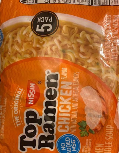 Nissin Top Ramen Noodle Soup Chicken Flavor 3 Ounce Packages - 5 Pack