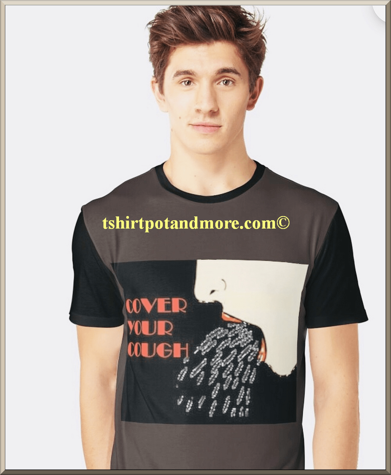 "cover your cough graphic print t shirt " by holymaud | Redbubble"