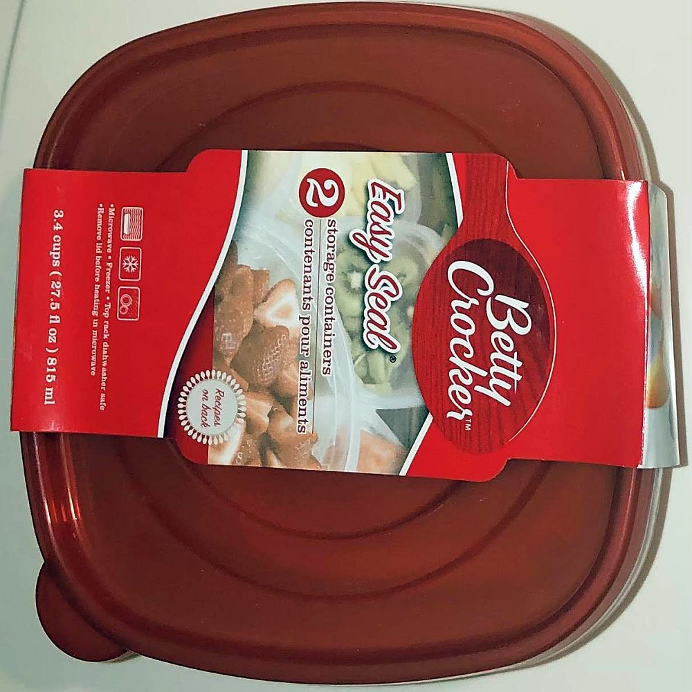 Betty Crocker Easy Seal Storage Containers, 27.5 Fl Oz