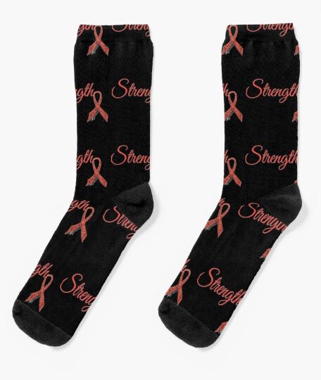 cancer ribbon socks